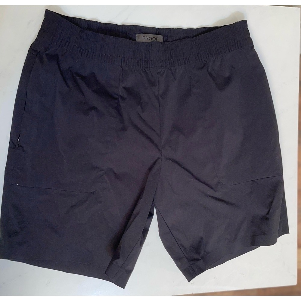 Proof Equator Hybrid Shorts Men's Large Black Performance Inseam 8"